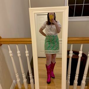 Lilly Pulitzer Shorely Blue Chomp Chomp skirt!